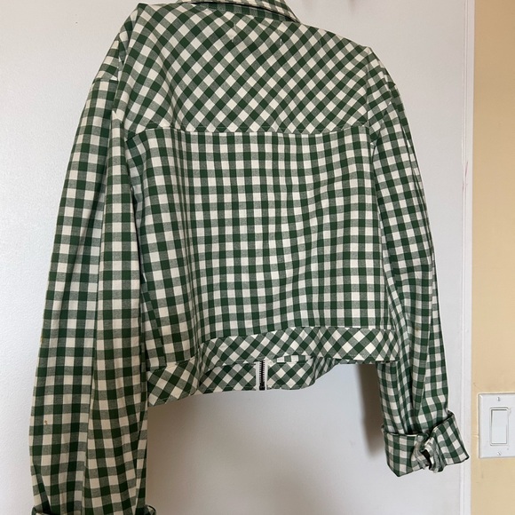 Urban Outfitters Green Checkered Women's Jacket - Picture 2 of 3